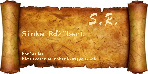 Sinka Róbert névjegykártya